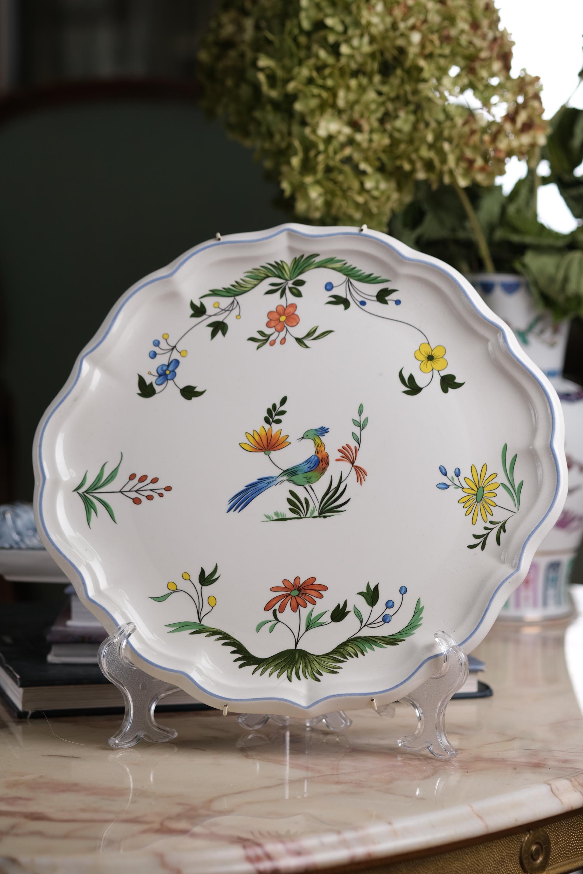 GIEN ケーキ皿　オワゾブルー GIEN ケーキ皿 オワゾブルー GIEN ケーキ皿 オワゾブルー OISEAU BLEU