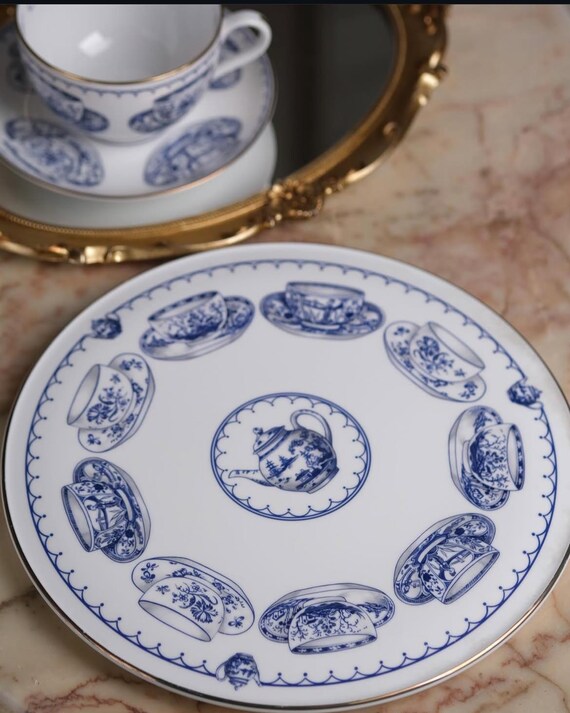 ROYAL WORCESTER Cup of Cups Cake Plate 28 Cm Dia - Etsy