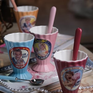 VILLEROY & BOCH 1748 Luxemburg Eistüten, 4 Paddel Löffel RAR