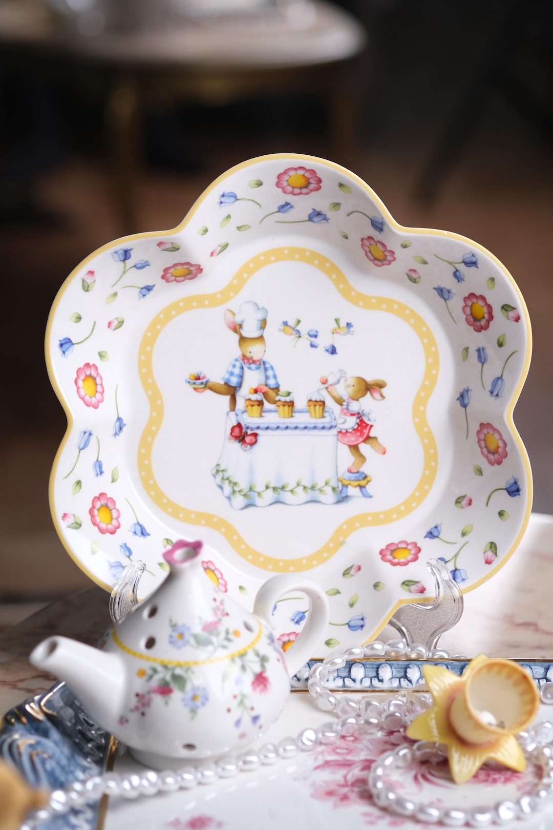 Osterschale Premium Porzellan Villeroy & Boch Spring Fantasy Schale – 600 Ml, Stapelbar, Premium Porzellan – Für Müsli, Salat, Suppe – Osterdeko & Geschenk