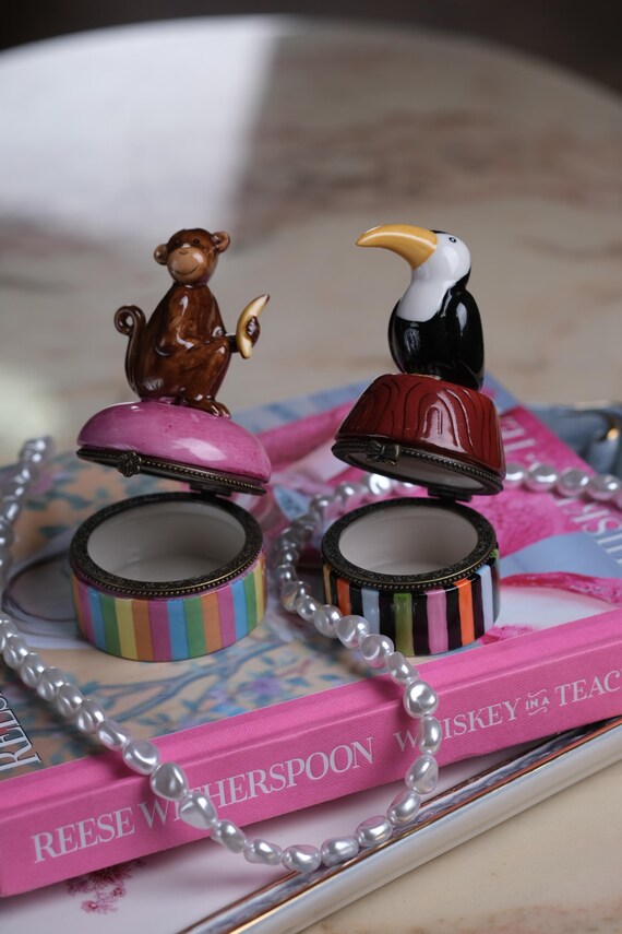 Set of 2 Villeroy & Boch Funny Zoo Trinket Jewellery Boxes X 2