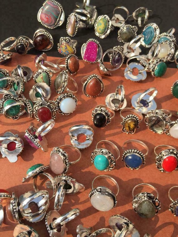 Rings Lot Hecha a Mano de Plata Hippie Para - España