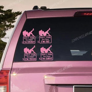 近づきすぎないように注意するデカール、面白いバンパーステッカー、女性用車用デカール、車の窓用デカール、ピンクの車用アクセサリー、私は文字通りただの女の子です