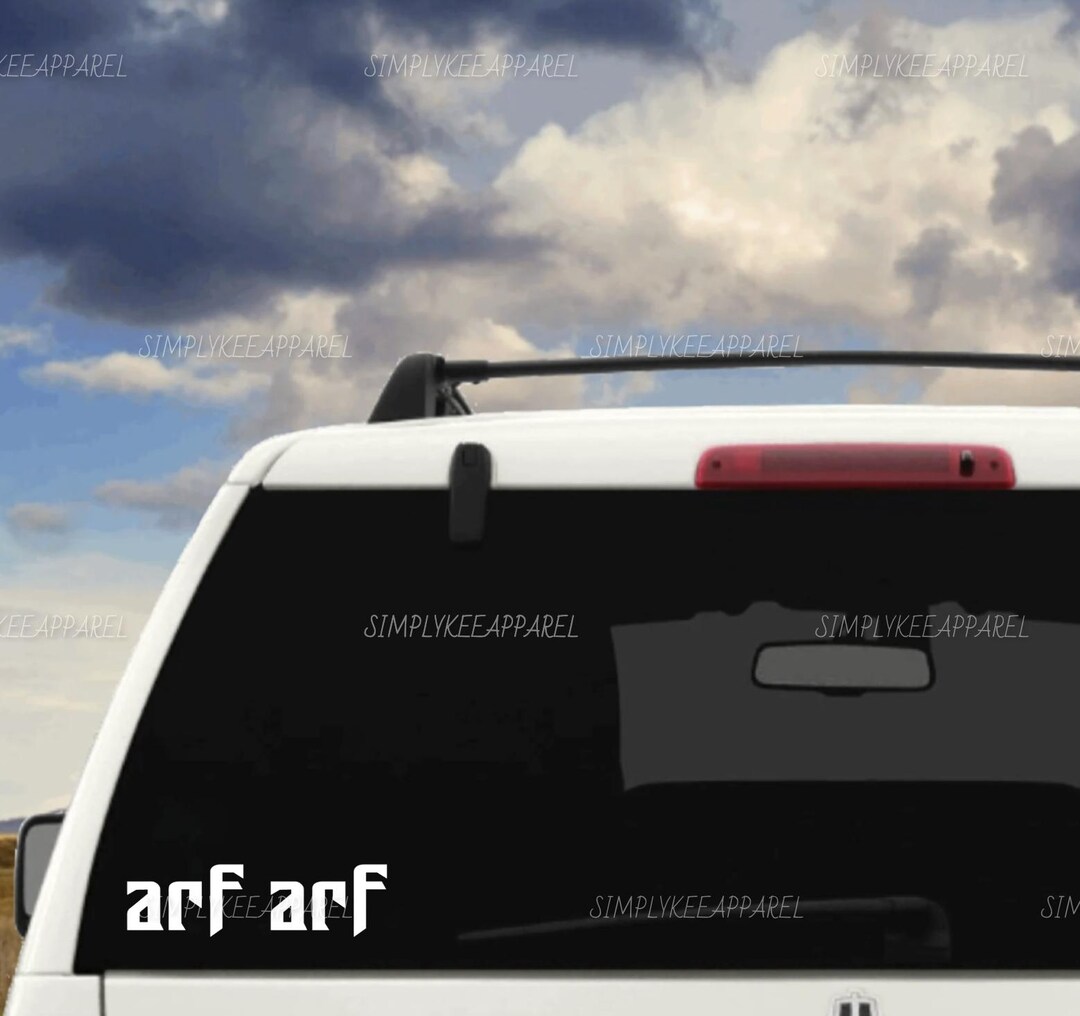 Arf Arf Car Decal, Metalcore, Gothic, Goth Sticker, Goth Car ...