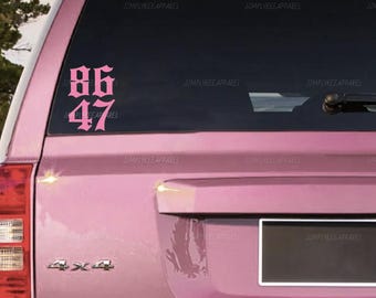 8647、さりげない反トランプ、FDT、女性向けカーステッカー、バンパーステッカー、ICE廃止、アメリカを支配する愚か者、反MAGA、フォックストロットデルタタンゴ
