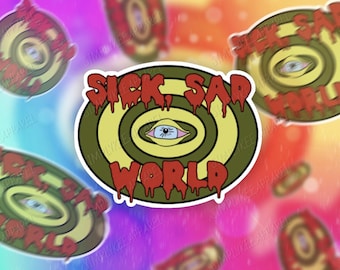 Daria Stickers, Sick Sad World Sticker, Holographic Vinyl Sticker, Die Cut, Aesthetic Trippy Stickers, Waterproof, 90s Nostalgia