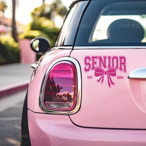 Senior 2026, Class of 2026, 2027, Coquette, autostickers voor vrouwen, bumpersticker, afstuderen, afgestudeerd, auto-accessoires voor vrouwen, raam