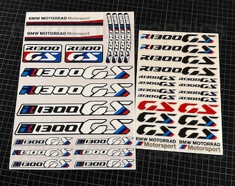 2 Parts motorcycle motorbike fairing helmet stickers race track bike graphics decals for BMW R1300GS r1300 GS Motorrad Laminated