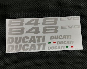 Full motorcycle motorbike sticker set fairing tank decals for DUCATI 848 EVO Superbike oem size