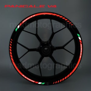 Reflective wheel stickers decals rim stripes for Ducati Corse PANIGALE V4 899 959 1199 1299