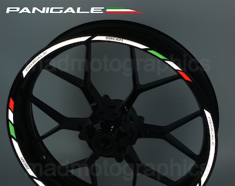 Reflective wheel stickers decals rim stripes for Ducati Corse PANIGALE V2 V4 899 959 1199 1299