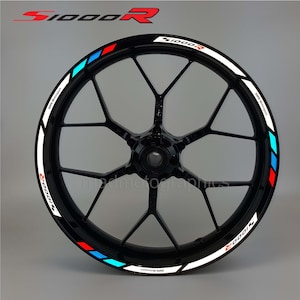 Reflective motorcycle wheel stickers decals set rim tape stripes race motorbike for BMW S1000R motorrad Laminated Motorsport