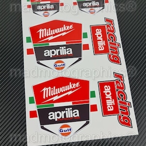 Autocollants de casque de carénage de moto pour Aprilia Racing RSV4 Tuono V4 rs125 rs250 SXV laminé