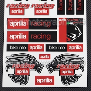 Autocollants de casque de carénage de moto pour Aprilia Racing RSV4 Tuono V4 rs125 rs250 SXV Caponord laminé