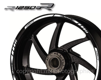 Motorrad Felgenaufkleber Aufkleber Set Felgenband Streifen Rennmotorrad für BMW K1250R Motorrad Laminiert Weiß