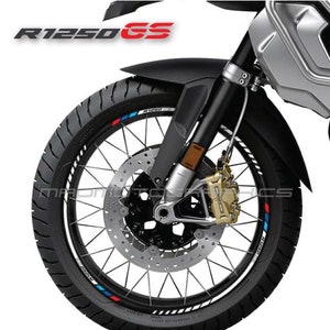 Motorcycle wheel stickers decals set rim tape stripes r1250 GS race motorbike for BMW R1250GS Adventure motorrad Laminated! Motorsport