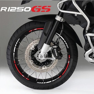 Motorcycle wheel stickers decals set rim tape stripes r1250 GS race motorbike for BMW R1250GS Adventure motorrad Laminated! White