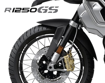 Motorcycle wheel stickers decals set rim tape stripes r1250 GS race motorbike for BMW R1250GS Adventure motorrad Laminated! White