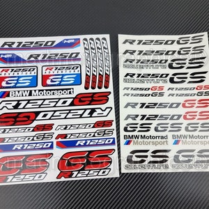 2 onderdelen motorrijwiel kuip helm stickers racebaanfiets graphics stickers voor BMW R1250GS r1250 GS Adventure Motorrad gelamineerd