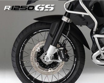Motorcycle wheel stickers decals set rim tape stripes r1250 GS race motorbike for BMW R1250GS Adventure motorrad Laminated! Gray