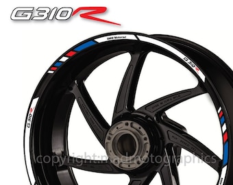 Motorrad Felgenaufkleber Aufkleber Set g310 R Felgenband Streifen Rennmotorrad für BMW G310R Motorrad Laminiert! Motorsport
