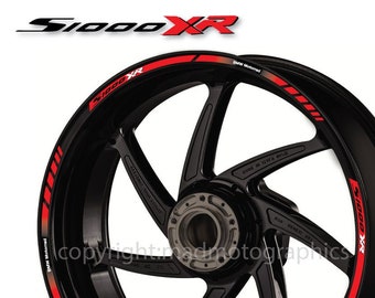 Juego de pegatinas para ruedas de motocicleta, cinta de llanta s1000 XR, rayas, moto de carreras, para BMW s1000XR, street motorrad, laminada. Rojo