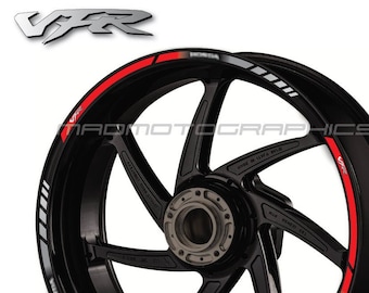 KETABAO Racing 17 inch Rim Stripes Wheel Decal Compatible with CBR600RR VFR 800 VFR1200F CBR500R CBR500F CB1100 Red 