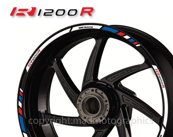 Ensemble d'autocollants de roue de moto r1200 R, bandes de jante, moto de course pour BMW R1200R motorrad laminé