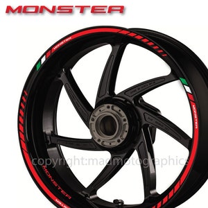 Ducati Monster Wheel Decals Rim Stickers 696 821 969 S4R 1200s