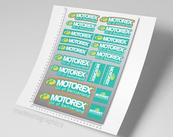 Motorex motorcycle fairing shock stickers bike enduro MX graphics decals for KTM Husqvarna Husaberg Laminated