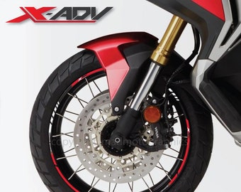 Pegatinas para rueda de motocicleta, calcomanías gráficas, cinta de llanta, rayas, motocicleta para Honda X-ADV 750 xadv, laminado rojo y blanco