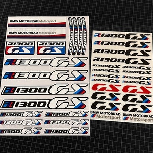 2 onderdelen motorrijwiel kuip helm stickers racebaanfiets graphics decals voor BMW R1300GS r1300 GS Motorrad Gelamineerd