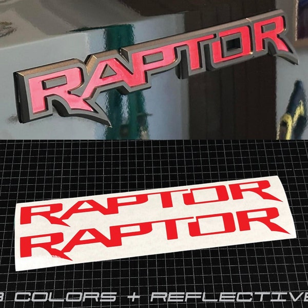 Rear door logo emblem inlay stickers graphics pickup truck tailgate decals for Ford Ranger Raptor 2023 + reflective