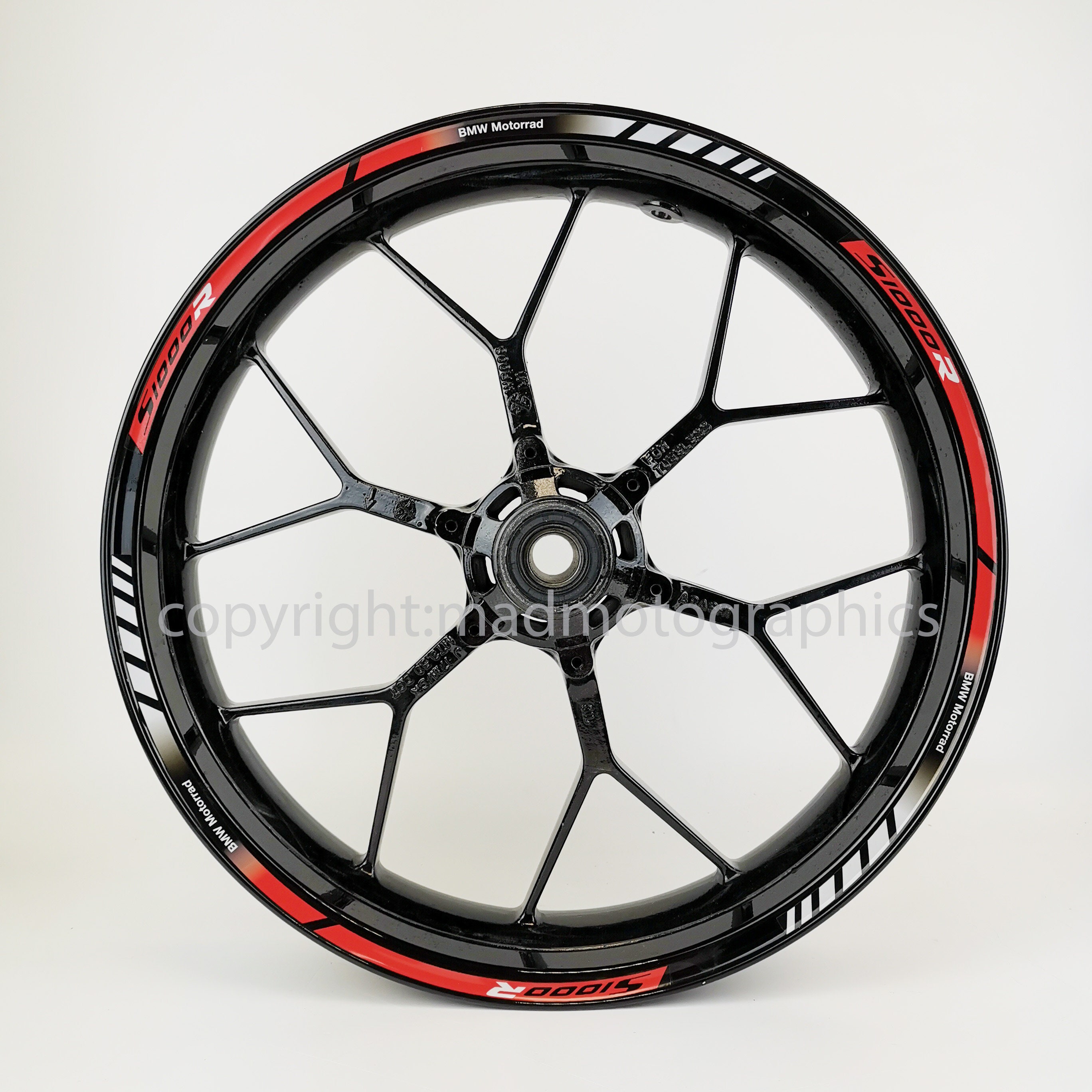 Motorcycle Wheel Stickers Decals Set Rim Tape Stripes Race Motorbike ...
