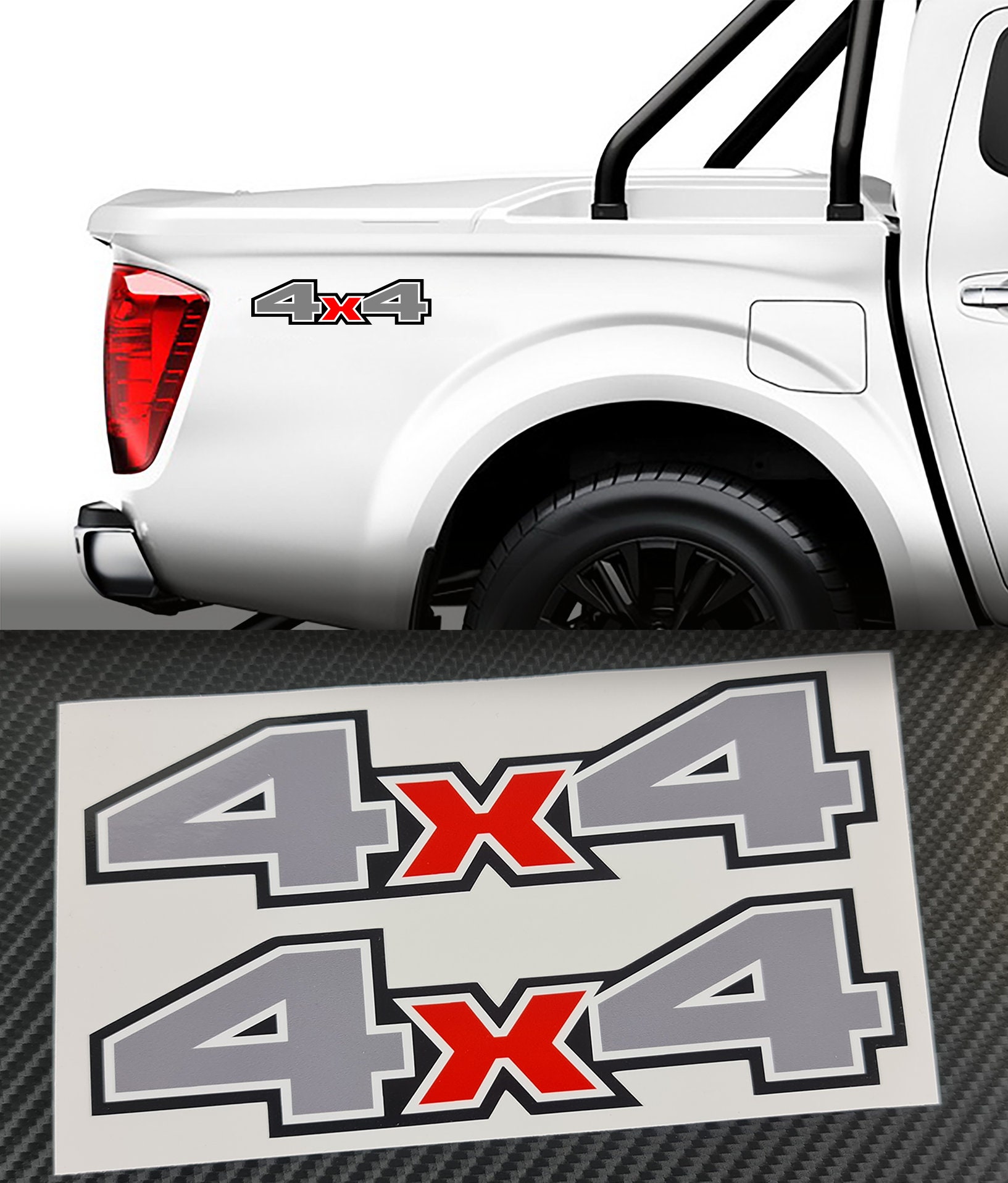 2x 4x4 pegatinas gráficos para camioneta coche Atv Utv cuerpo cola  calcomanías gráficos para Ford Ranger Toyota Hilux F150 Dodge Ram Laminado  -  España