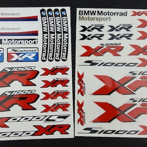 2 onderdelen motorrijwiel kuip helm stickers racebaanfiets grafische stickers voor BMW S1000XR s1000 XR Motorrad Motorsport gelamineerd