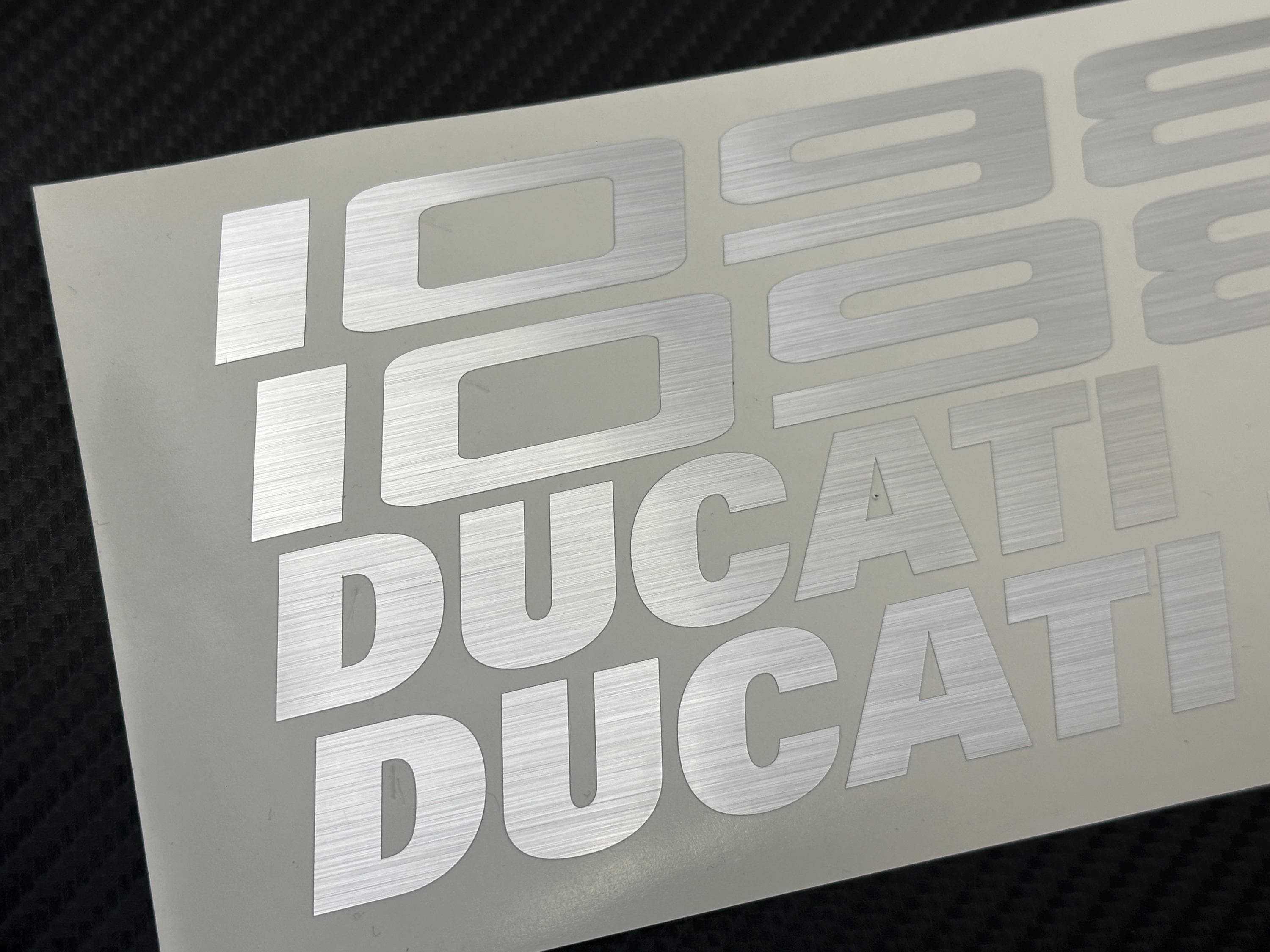 1098 Sticker Ducati 1098 1098S Fairing Tank Decals: Brushed Aluminum OEM Style ...