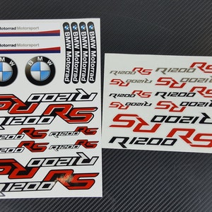 2 onderdelen motorrijwiel kuip helm stickers racebaanfiets graphics decals voor BMW R1200RS R1200 RS Motorrad Gelamineerd