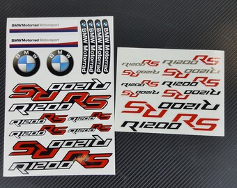 2 Parts motorcycle motorbike fairing helmet stickers race track bike graphics decals for BMW R1200RS R1200 RS Motorrad Laminated