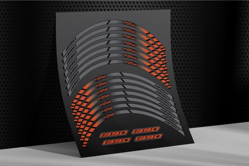 1390 R Sticker Motorcycle Wheel Stickers Graphics Decals Rim Stripes Motorbike for KTM ...