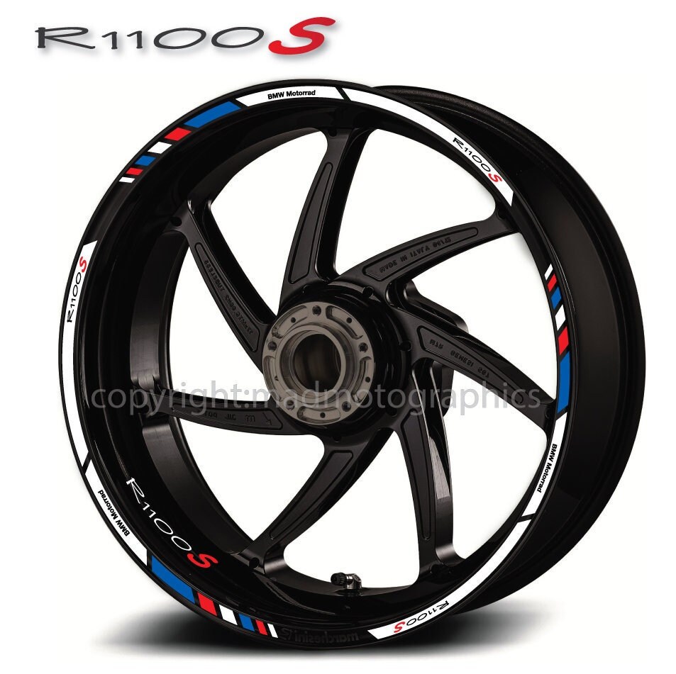 Motorcycle Wheel Stickers Decals Set R1100 S Rim Tape Stripes Race ...