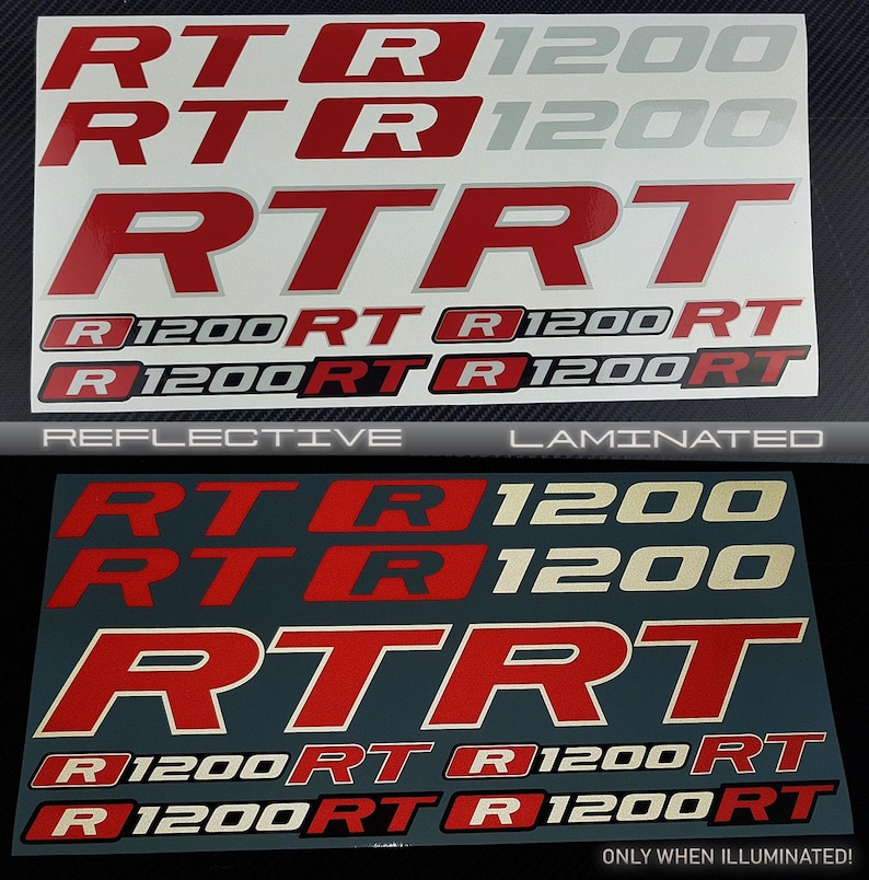 Reflective Motorcycle Stickers Graphics Fairing Decals for BMW R1200RT ...