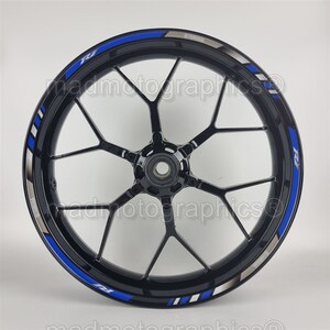 Stickered R1 Rims Reflective Motorcycle Wheel Stickers Decals Rim Tape Stripes Motorbike ...