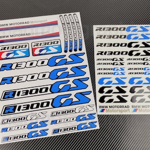 2 onderdelen motorrijwiel kuip helm stickers racebaanfiets graphics decals voor BMW R1300GS r1300 GS Motorrad Gelamineerd