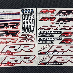 2 Parts motorcycle motorbike fairing helmet stickers race track bike graphics decals for BMW S1000RR HP4 Motorrad Motorsport Laminated
