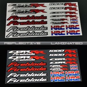 Reflective Motorcycle stickers graphics fairing decals for HRC Racing CBR 1000RR Fireblade Laminated