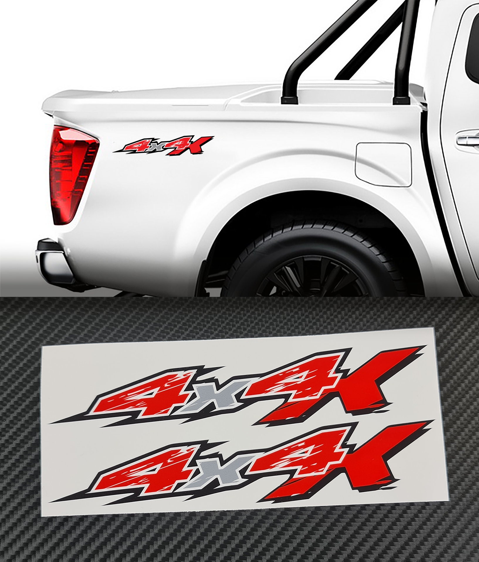 2x 4x4 Stickers Graphics for Pickup Truck Car Atv Utv Body Tail Decals ...