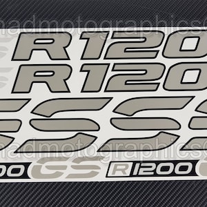 反射バイクステッカーセット グラフィック フェアリング パニア ヘルメット デカール BMW R1200GS アドベンチャー GS Motorrad グレー ラミネート加工
