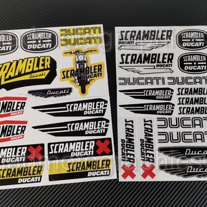 2 parti adesivi per casco carenatura moto pista decalcomanie grafiche per bici per DUCATI Scrambler desert sled icon 800 1100 laminato