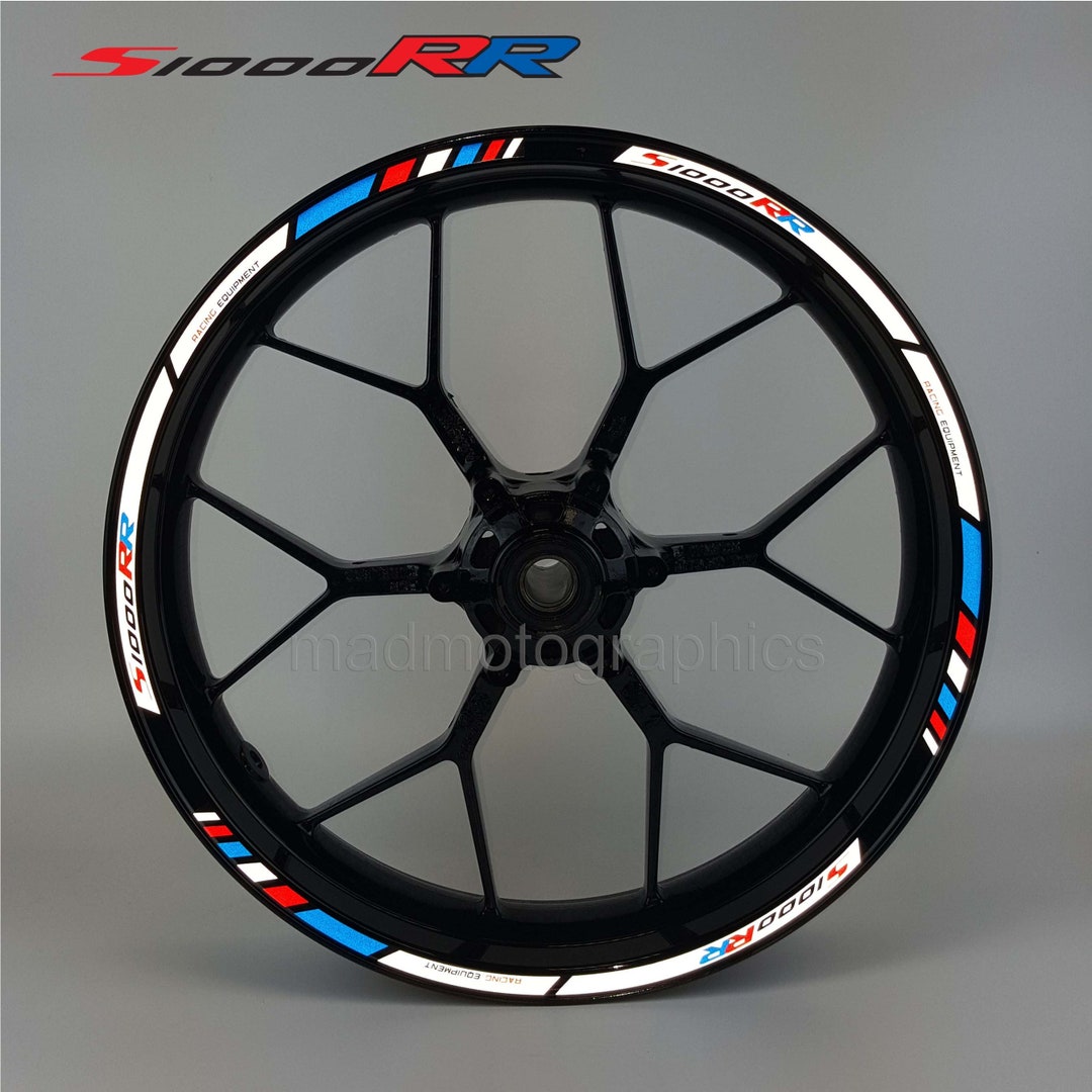 Reflective Motorcycle Wheel Stickers Decals Set Rim Tape Stripes Race ...